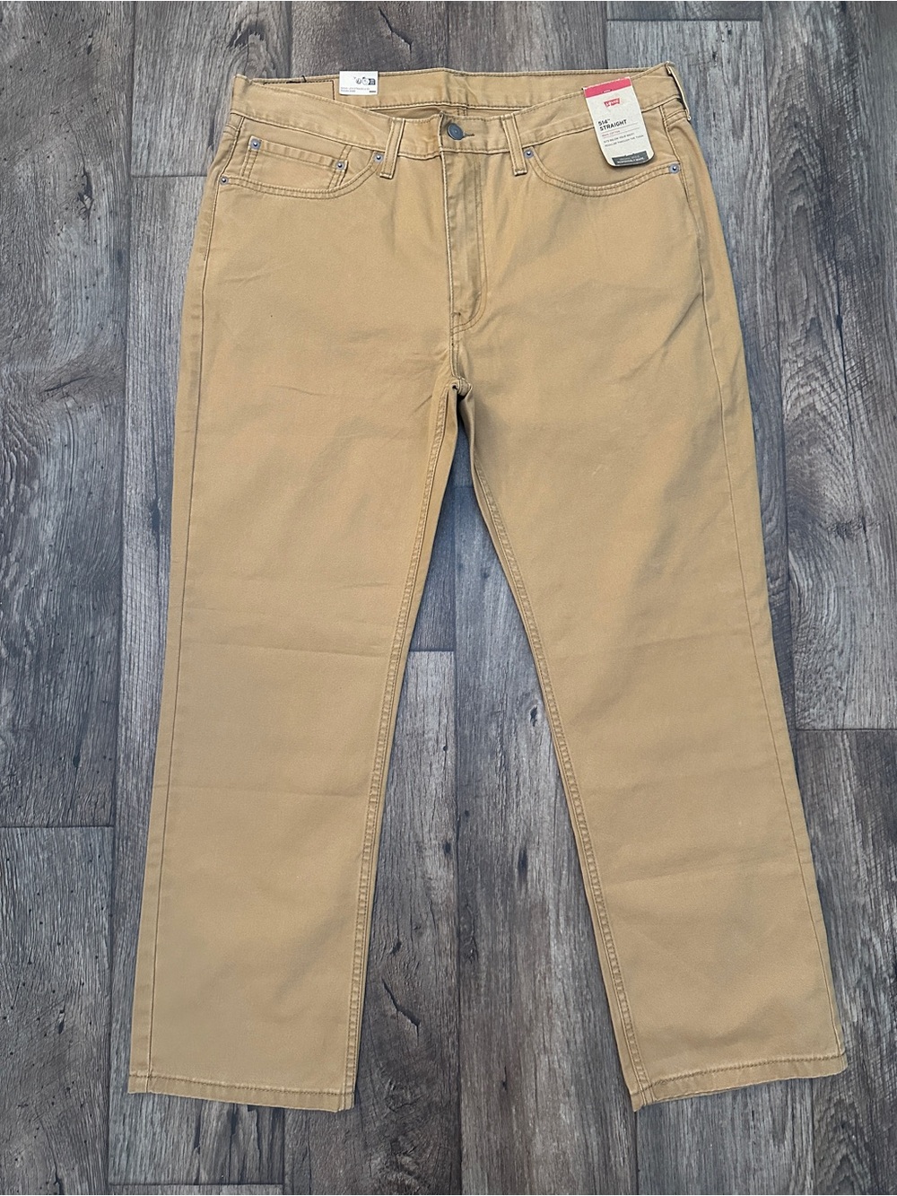 Levis 514 Straight 100% Cotton Denim Jeans Men’s Size 36x29 Brown